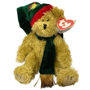 VTG Ty Beanie Baby/Attic Treasure "Spruce Holiday Teddy Bear" Plush Animal Toy